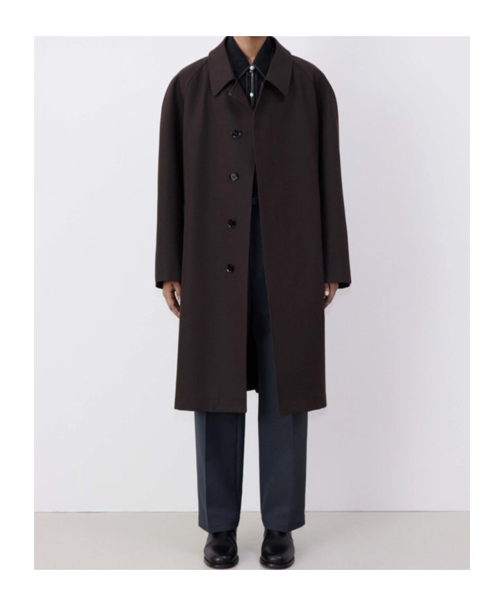 Lemaire Three-quarter Length Coat In Black
