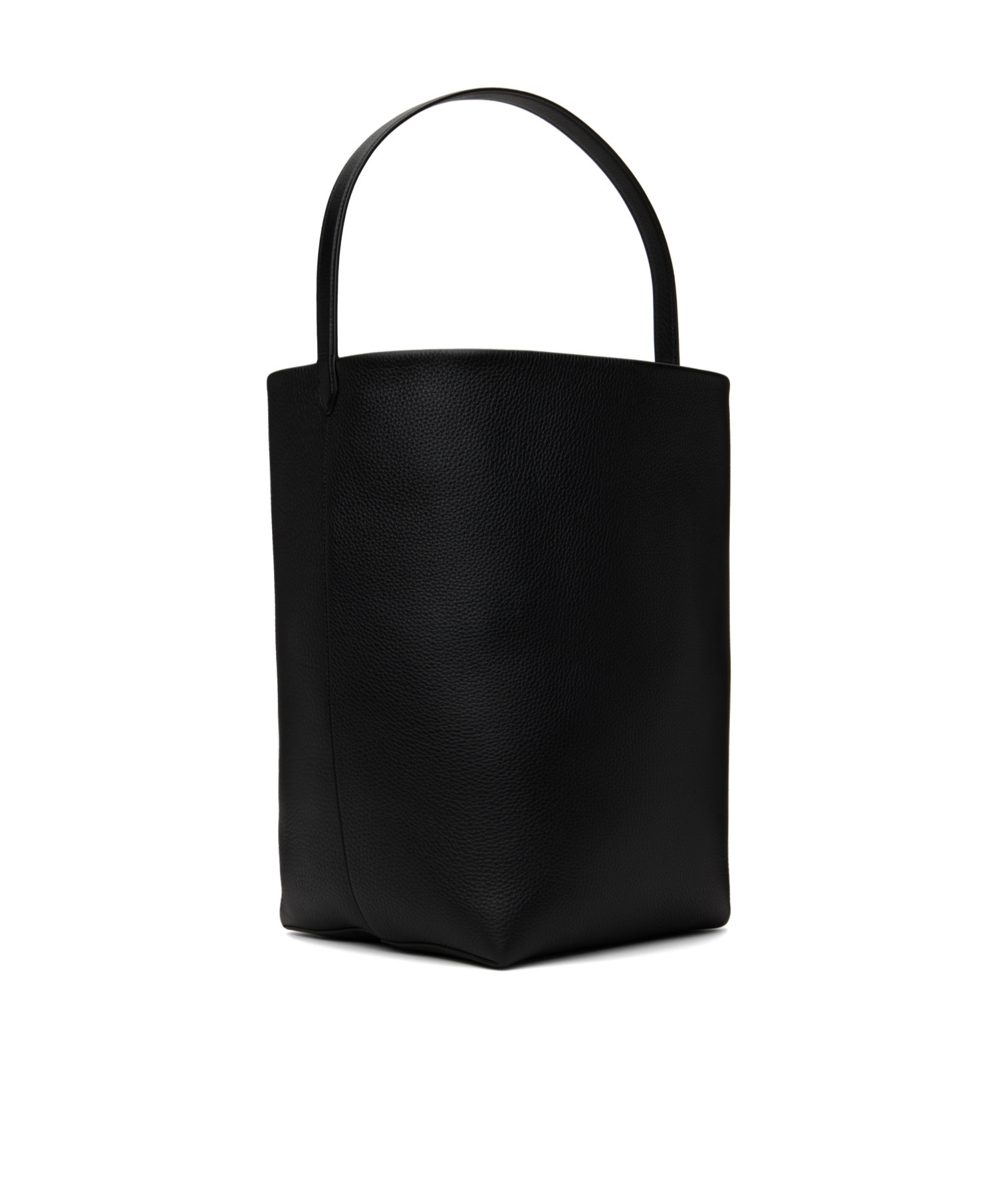 The Row Large Logo Tote In Black