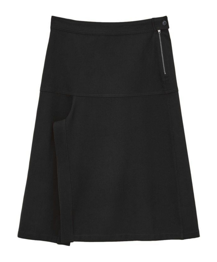 Lemaire Asymmetric Midi Skirt In Black