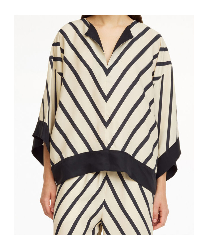 BY MALENE BIRGER CICIE CHEVRON-PRINT BLOUSE