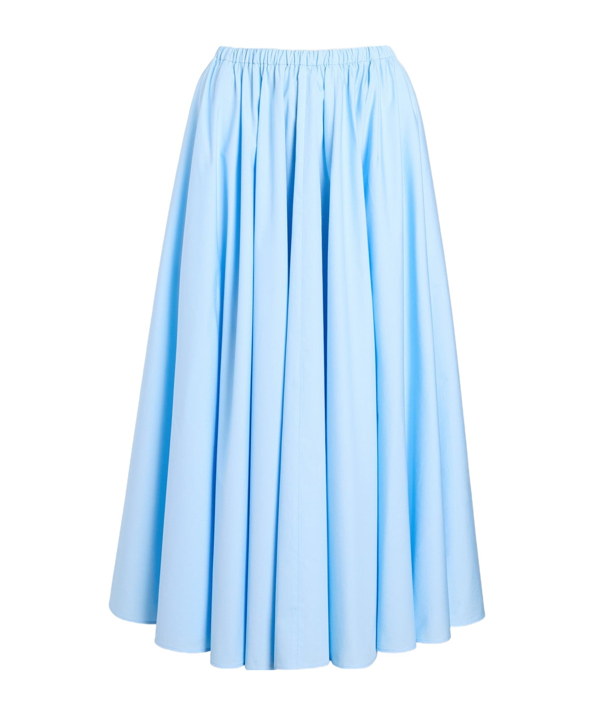 Patou Elasticated-waist Midi Skirt In Blue