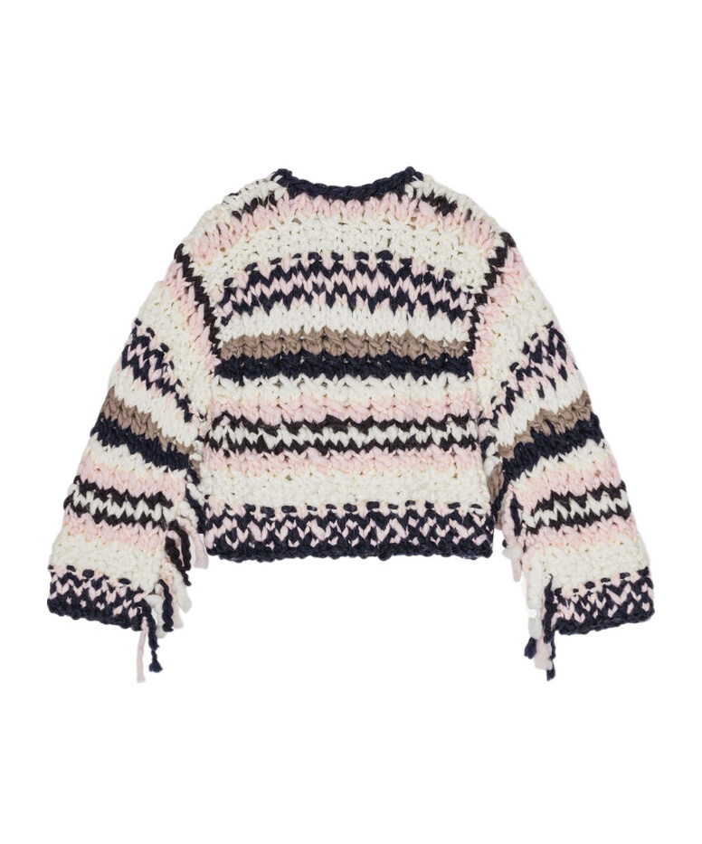 Shop Ganni Multicolour Hand-knit Jumper In Multicolor