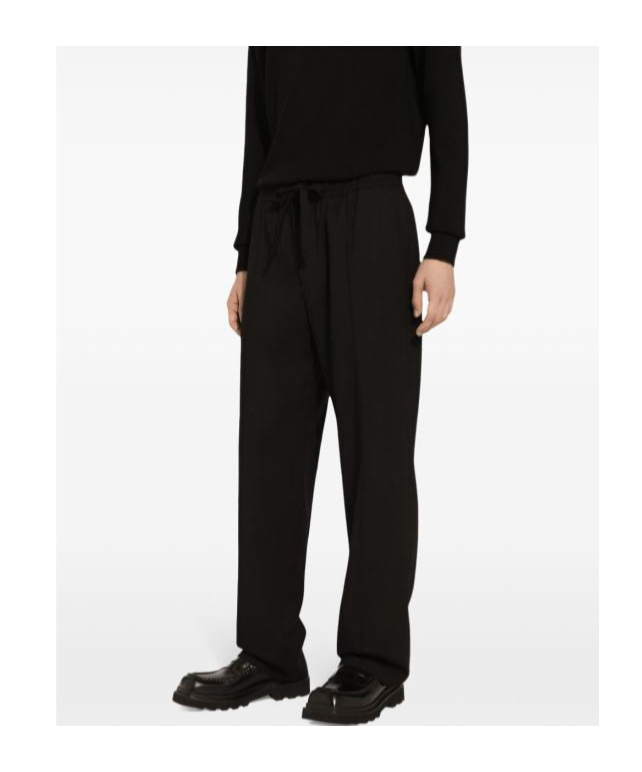 Dolce & Gabbana Cashmere Jogging Pants With Dg Logo In Black