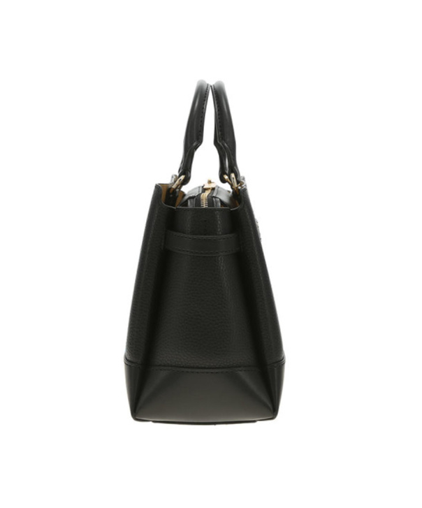 Michael Kors Black Leather Hamilton Legacy Micro Belted Crossbody In Black