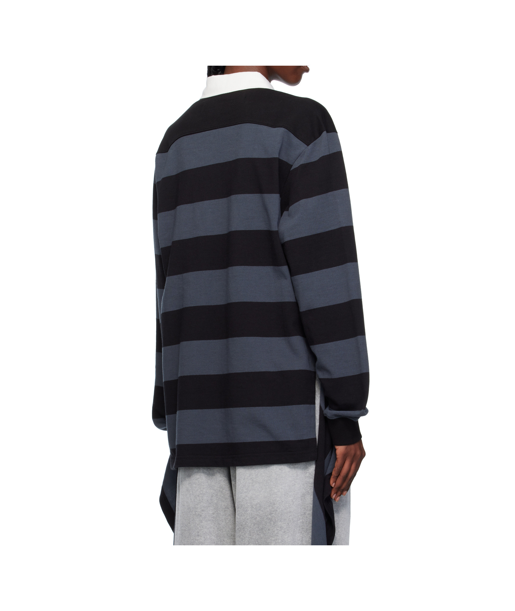 Open Yy Striped Rugby Polo Shirt In Multi