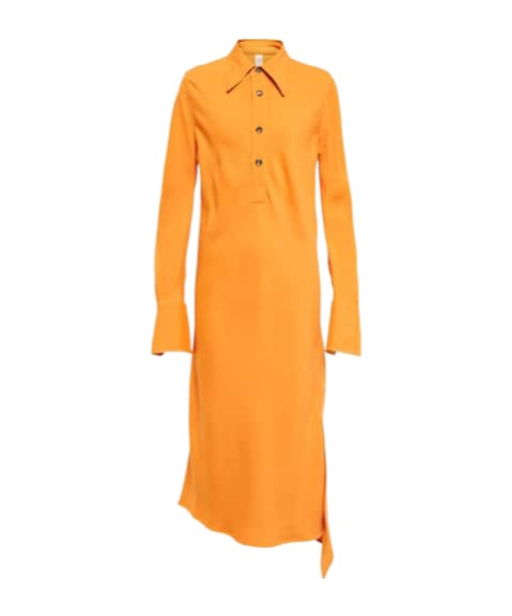 Petar Petrov Aila Asymmetric Shirt Dress In Orange