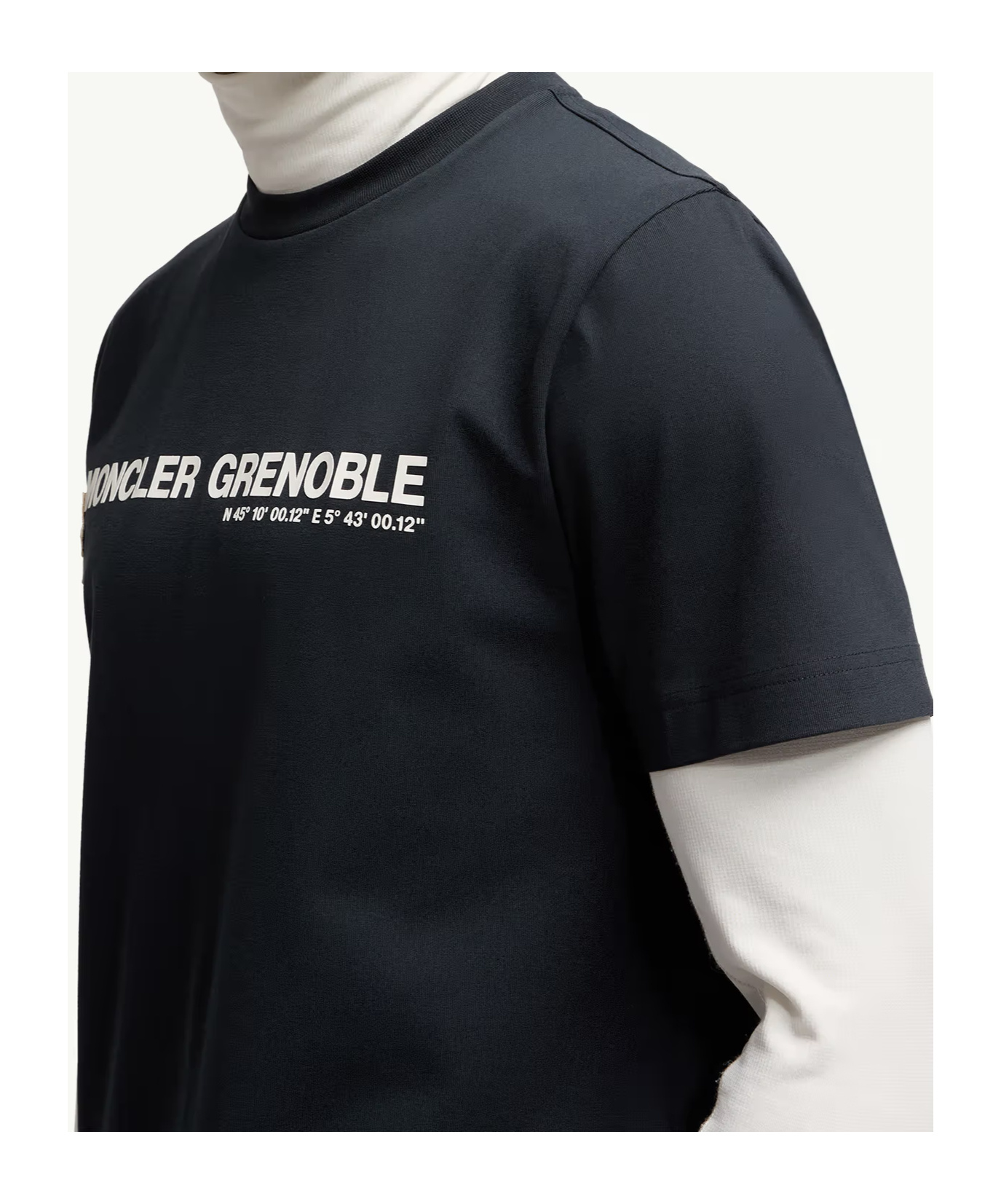 Moncler Logo Cotton T-shirt In Blue