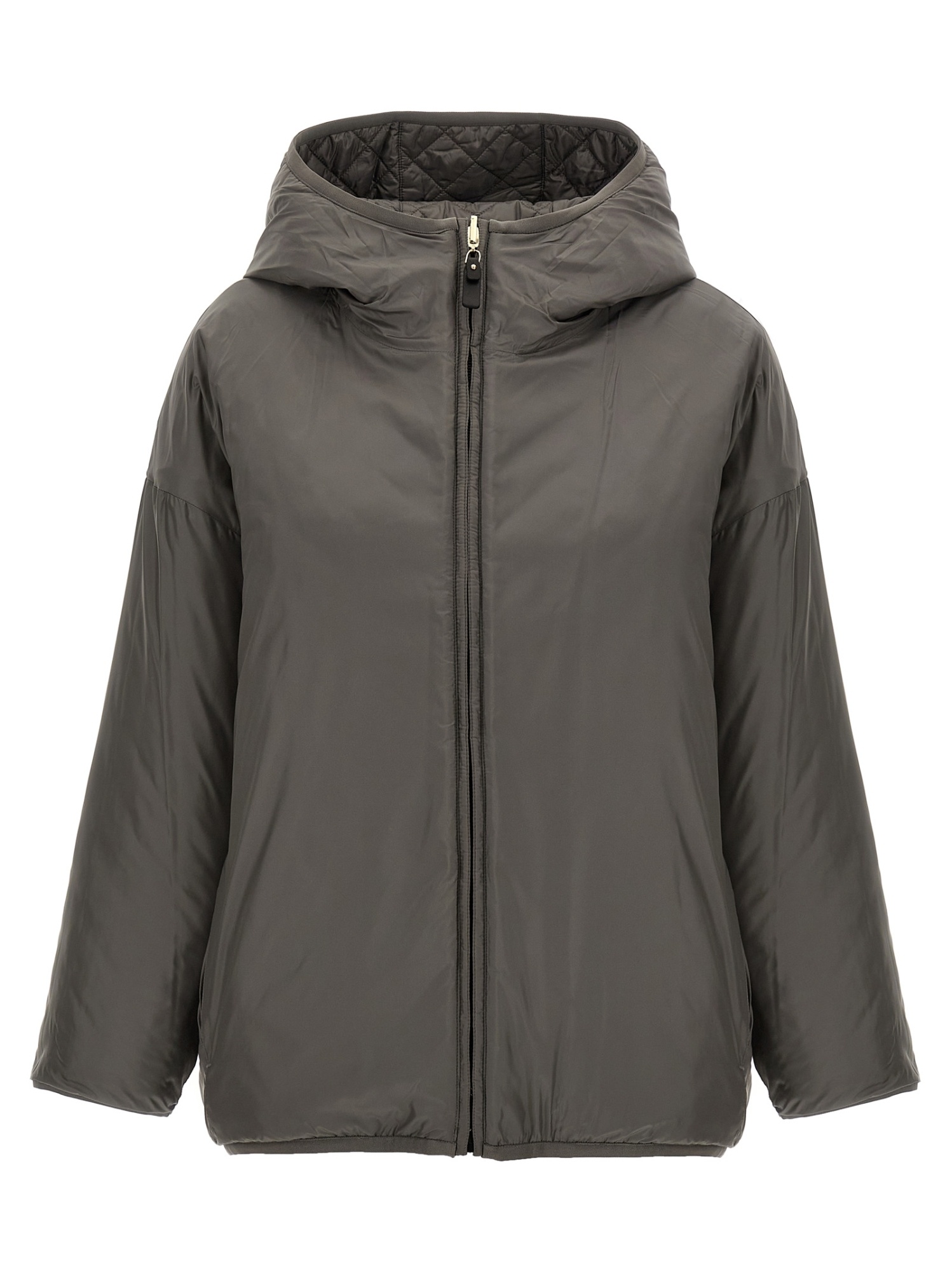 Max Mara Leo Reversible Quilted Jacket In Gray