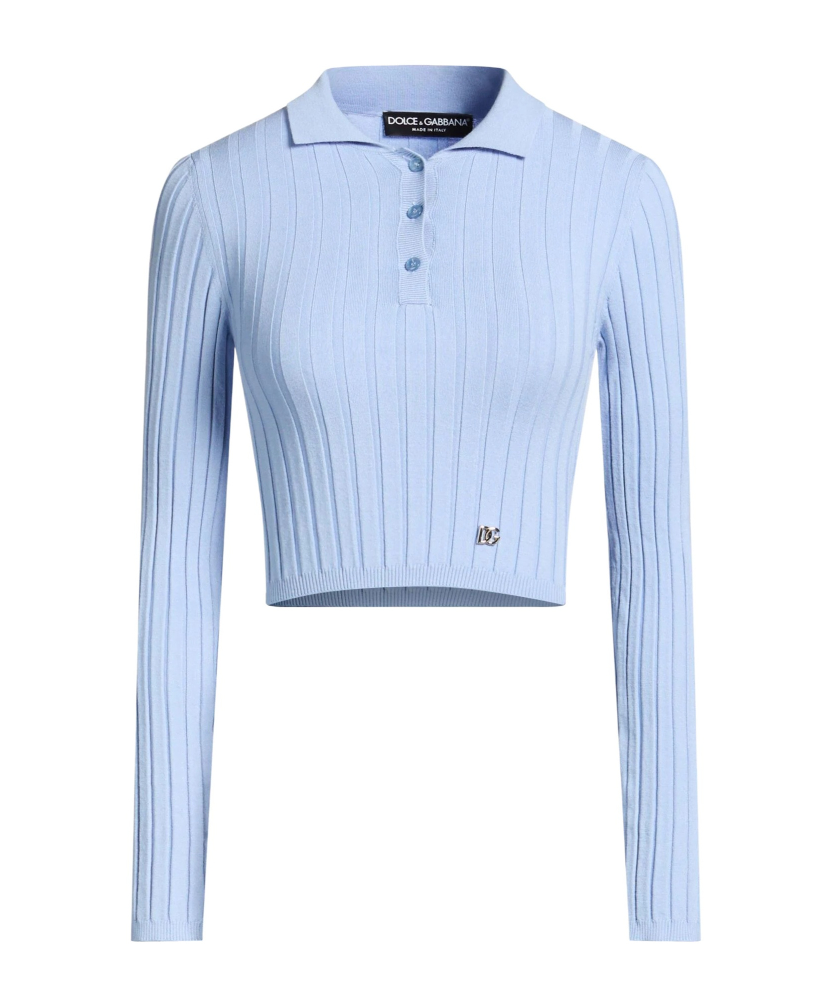 Dolce & Gabbana Knit Long Sleeve Top In Blue