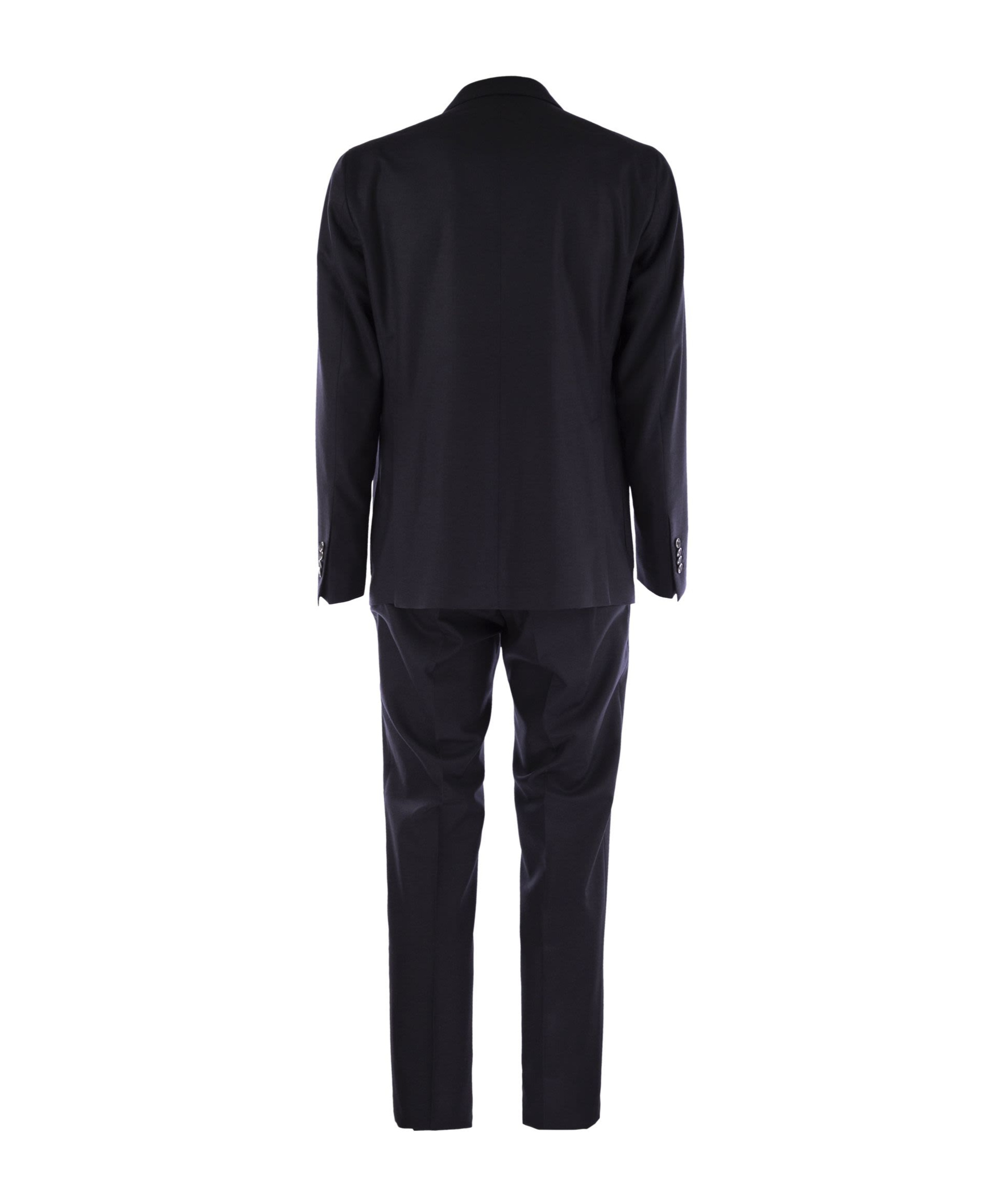 Tagliatore Wool And Cashmere Double-breasted Suit In Black