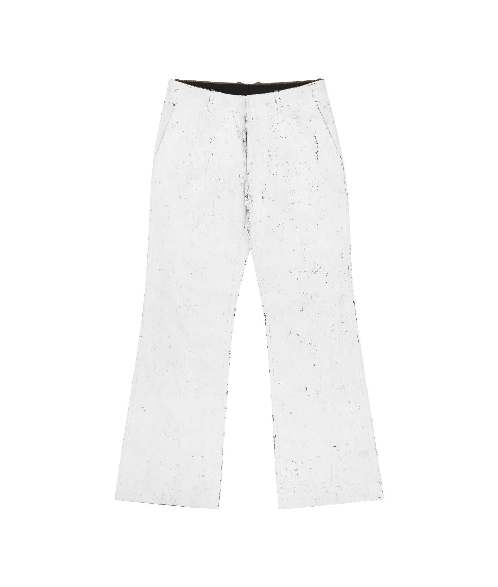 Mm6 Maison Margiela Painted White Trousers In White