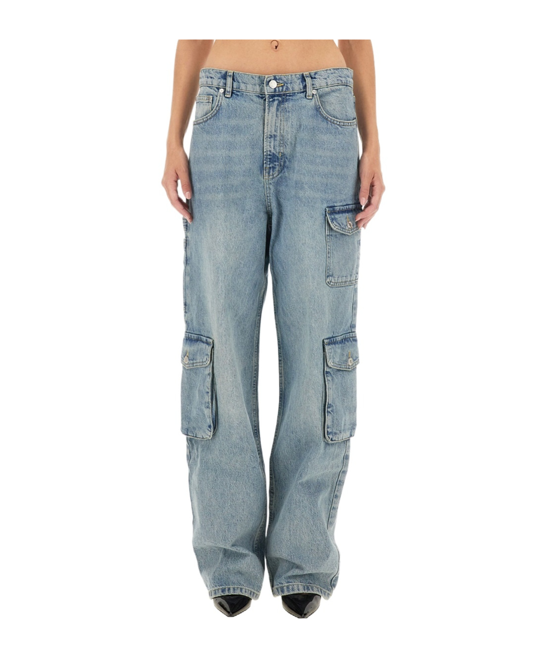 Moschino Multi-pocket Jeans In Gray