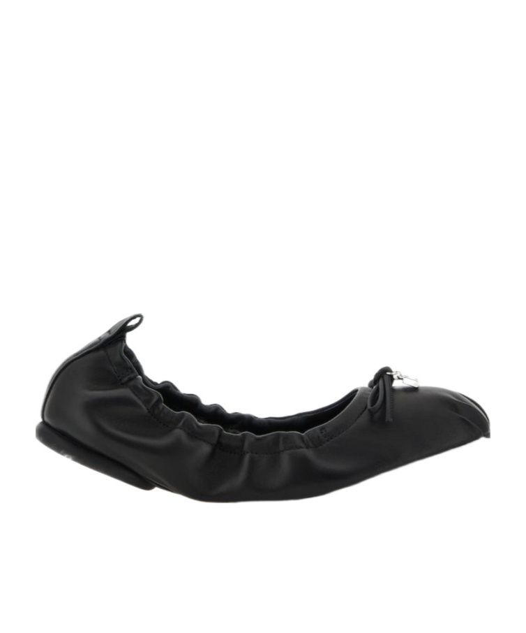 Hogan 'h684' Leather Ballerinas In Black