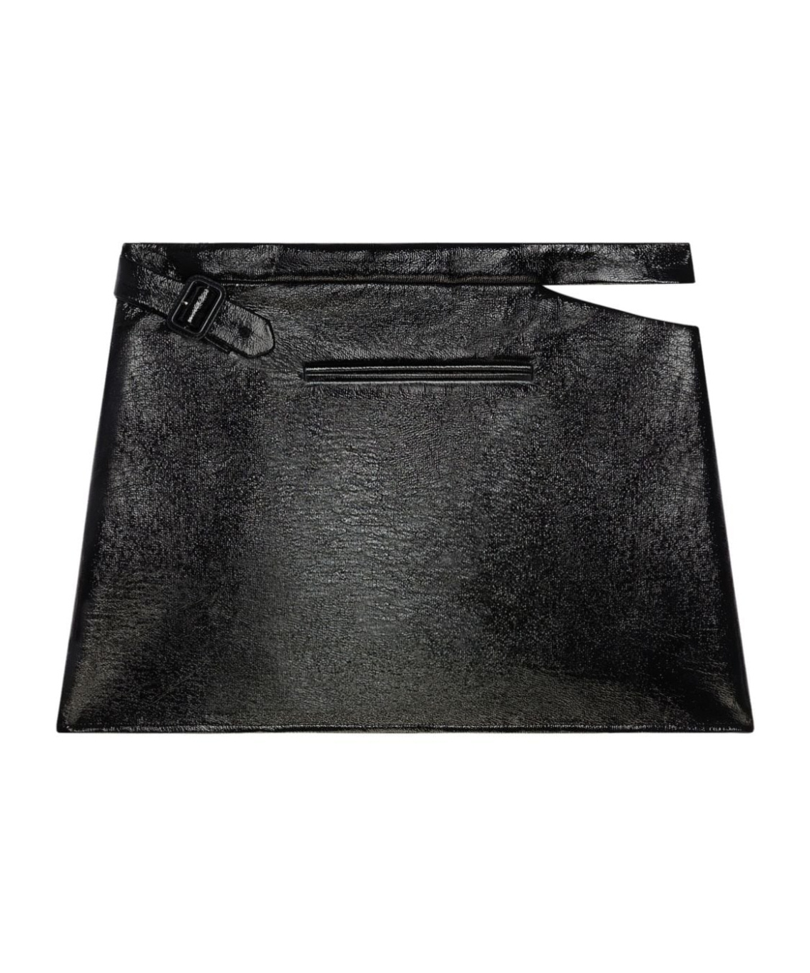 Courrèges Vinyl Mini Skirt In Black