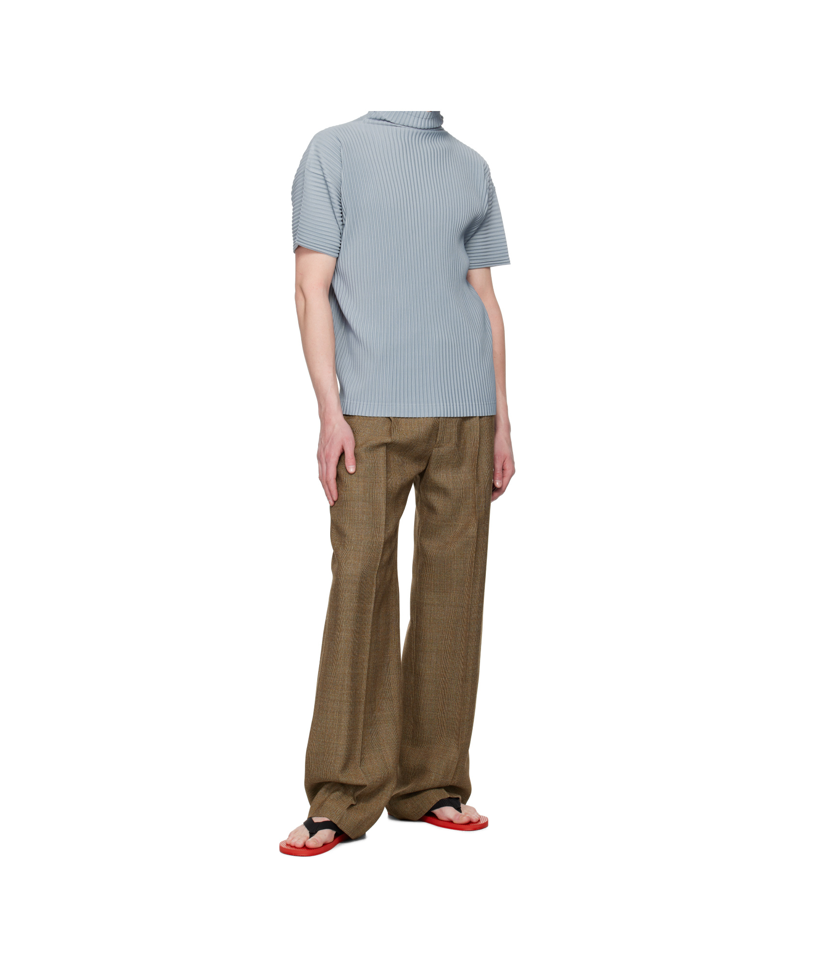 Issey Miyake Blue Color Pleats T-shirt