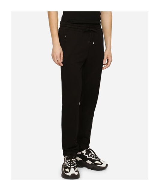 Dolce & Gabbana Logo Zipper Detail Sweatpants In Black