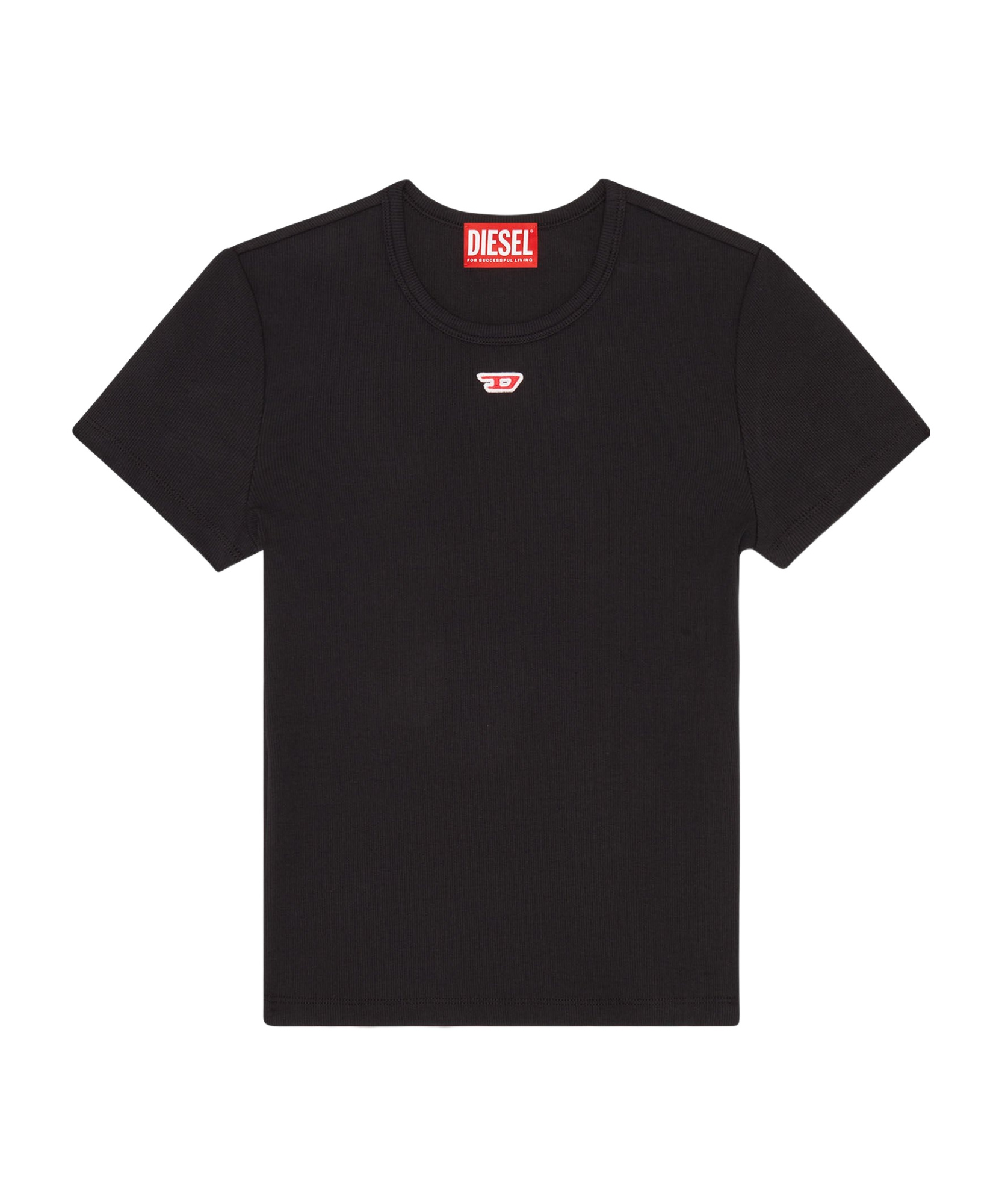 Diesel Logo-patch T-shirt In Black
