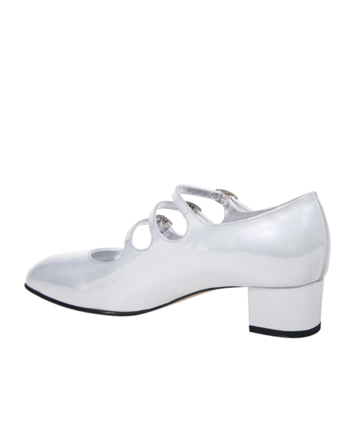 Shop Carel Paris High-heeled Mary Jane Shoes In White