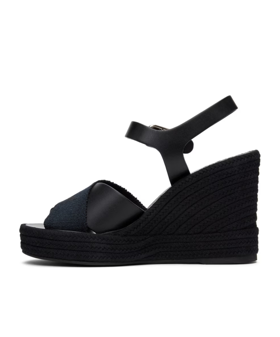 Chloé Piia Embroidered Wedges In Black