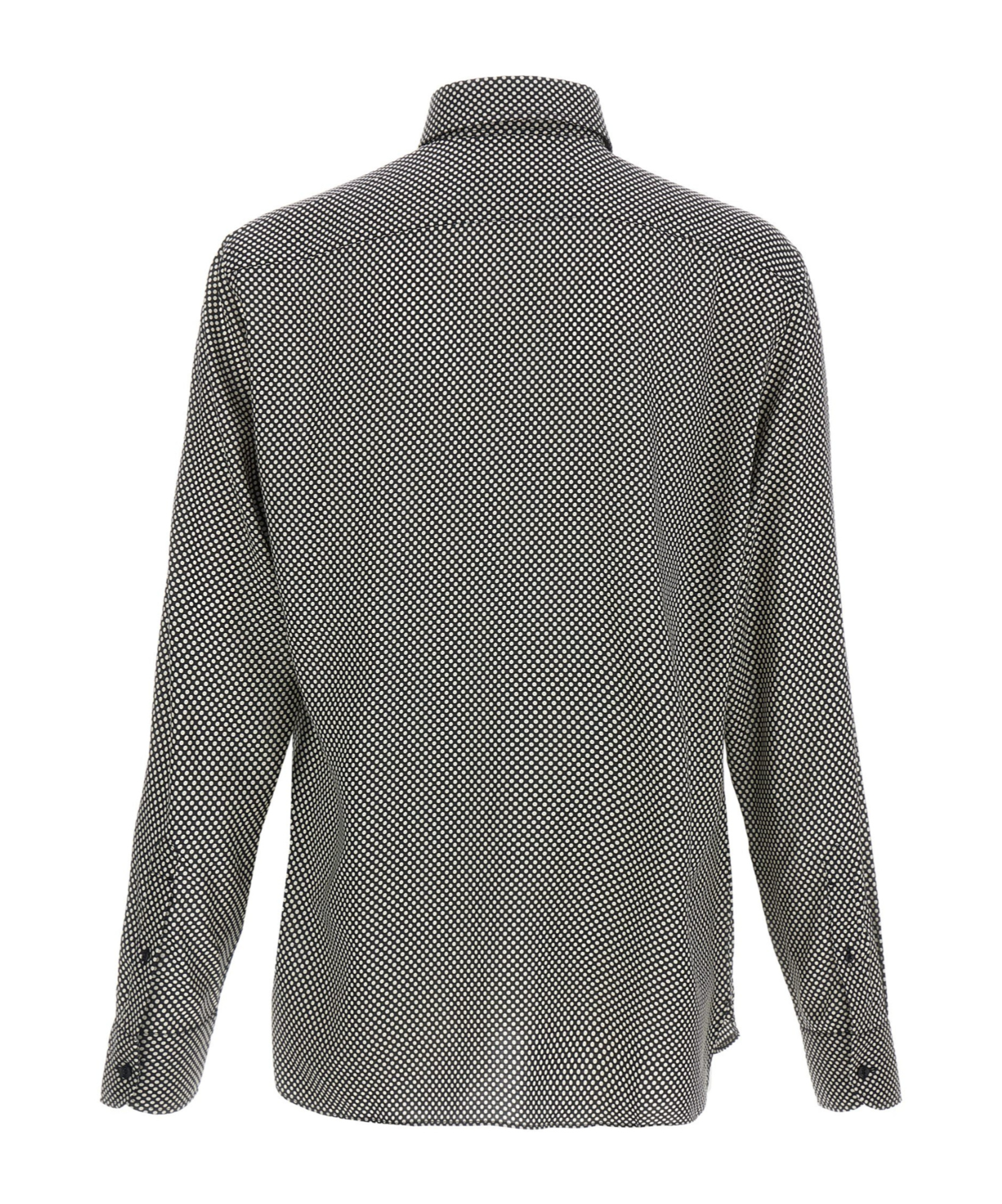 Tom Ford Black Polka Dot Lyocell Shirt In Gray