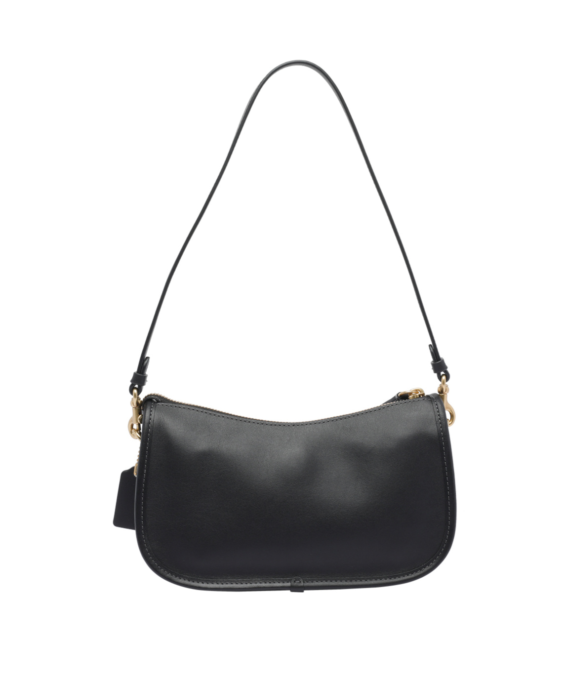 Coach Natural Grain Leather Waverly Bag Shoulder Bags Black In Black