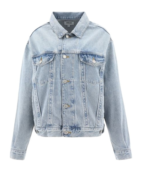 Agolde Buttoned Long-sleeved Denim Jacket In Gray