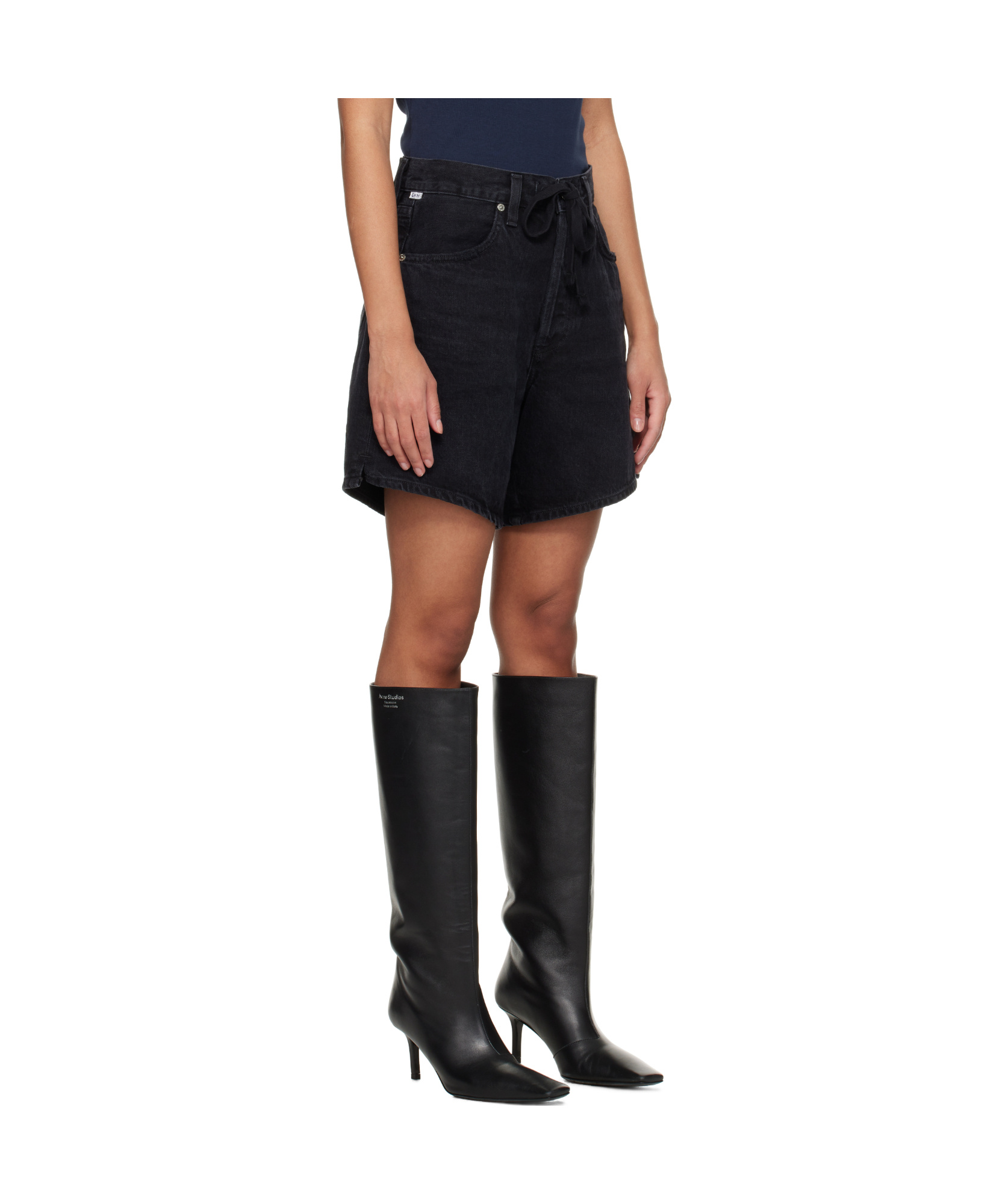 Citizen Of Humanity Brynn Denim Shorts In Black