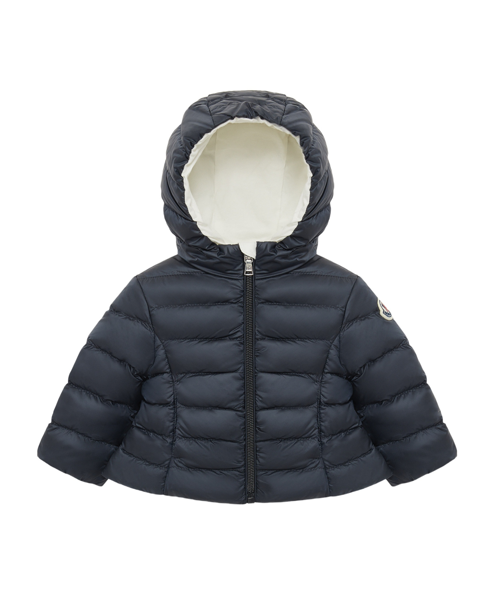 Moncler Hooded Down Jacket In Blue