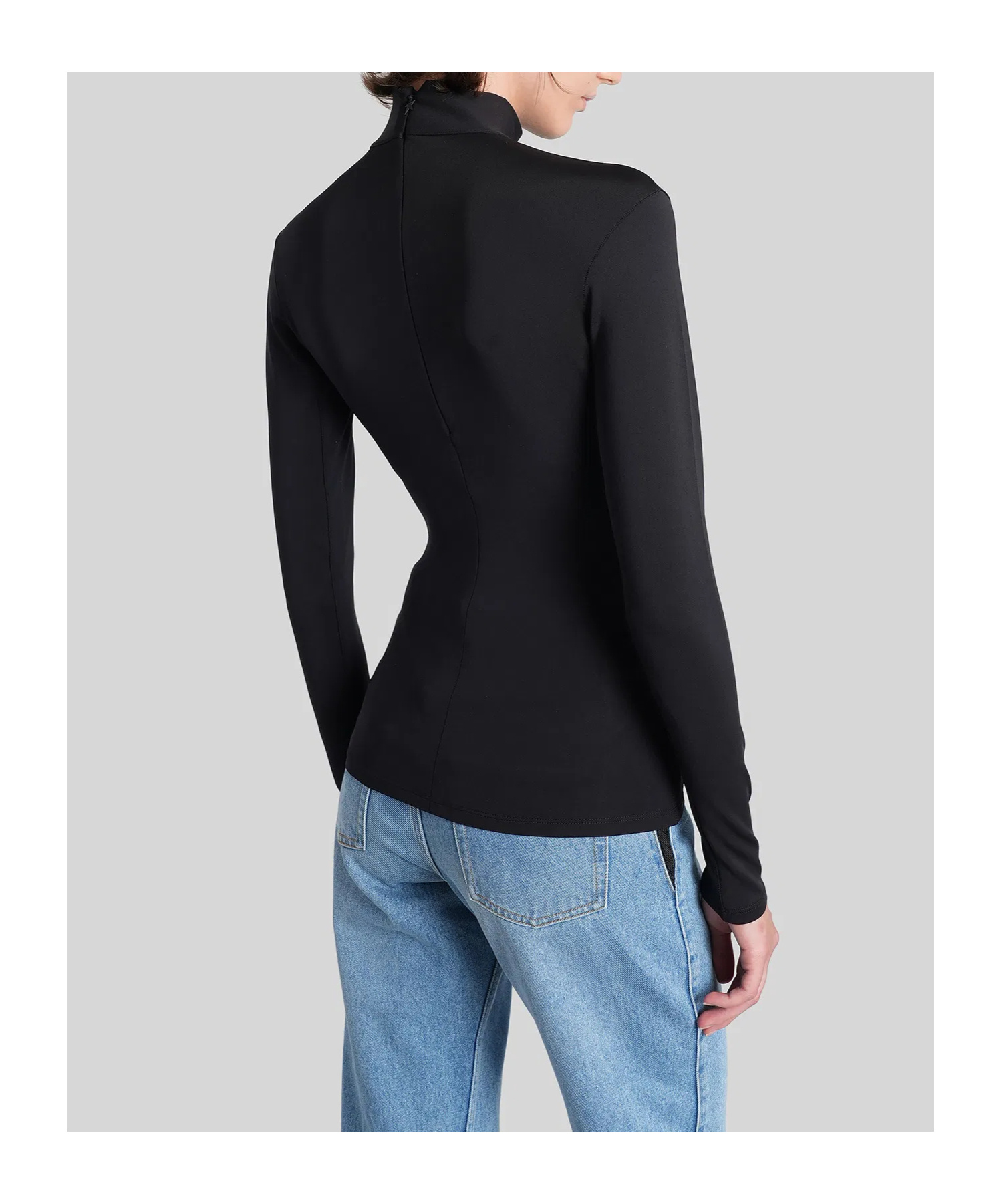 Mugler Openwork Detail Blouse In Black