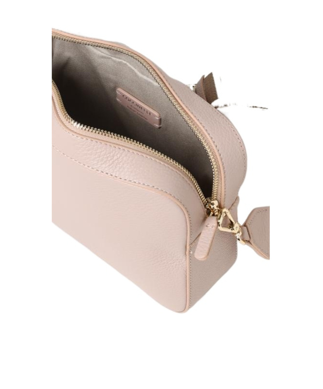 Shop Coccinelle Small Tebe Crossbody Bag In Nude