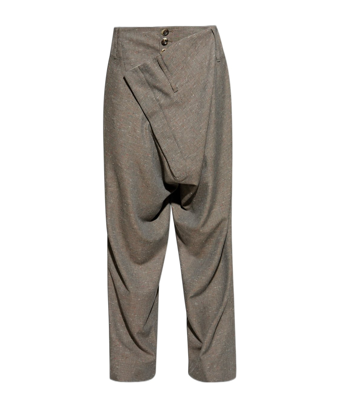 Vivienne Westwood Asymmetric Fastened Straight Leg Trousers In Green