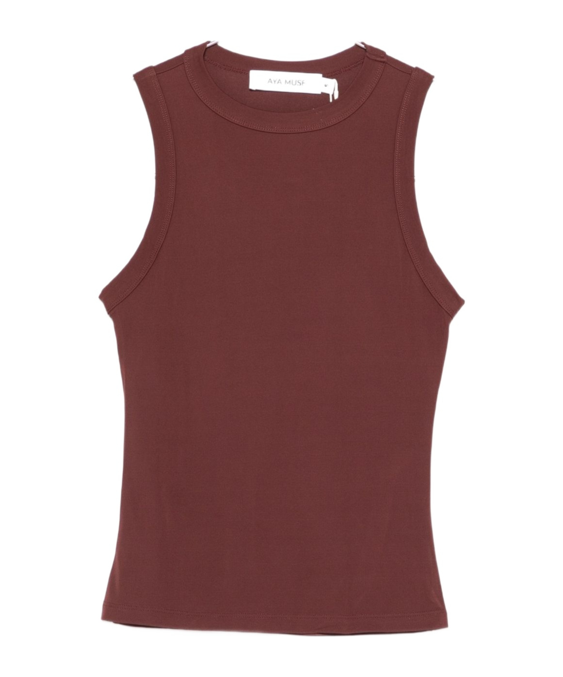 Aya Muse Knitted Vest In Brown