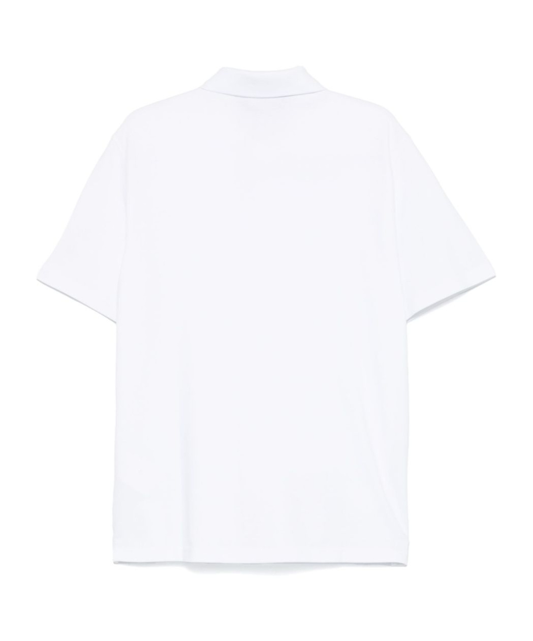 Just Cavalli Collared Polo With Side Slits And Short Sleeves In White