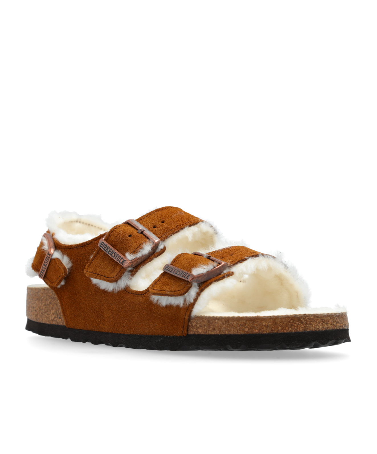 Birkenstock Milan Shearling In Brown