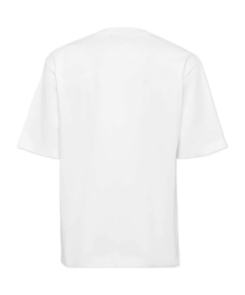 Dsquared2 Mens White Embossed Text-print Loose-fit Cotton T-shirt Xl In White