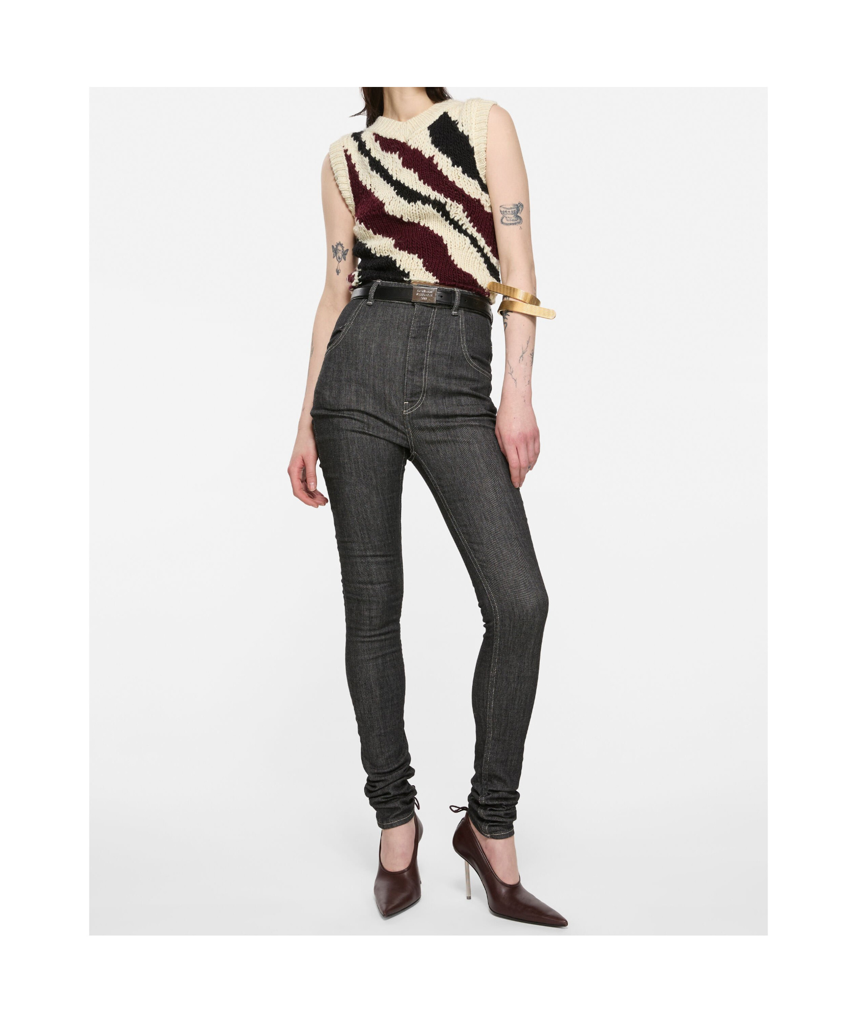 Acne Studios Sleeveless Knitted Vest In Multi