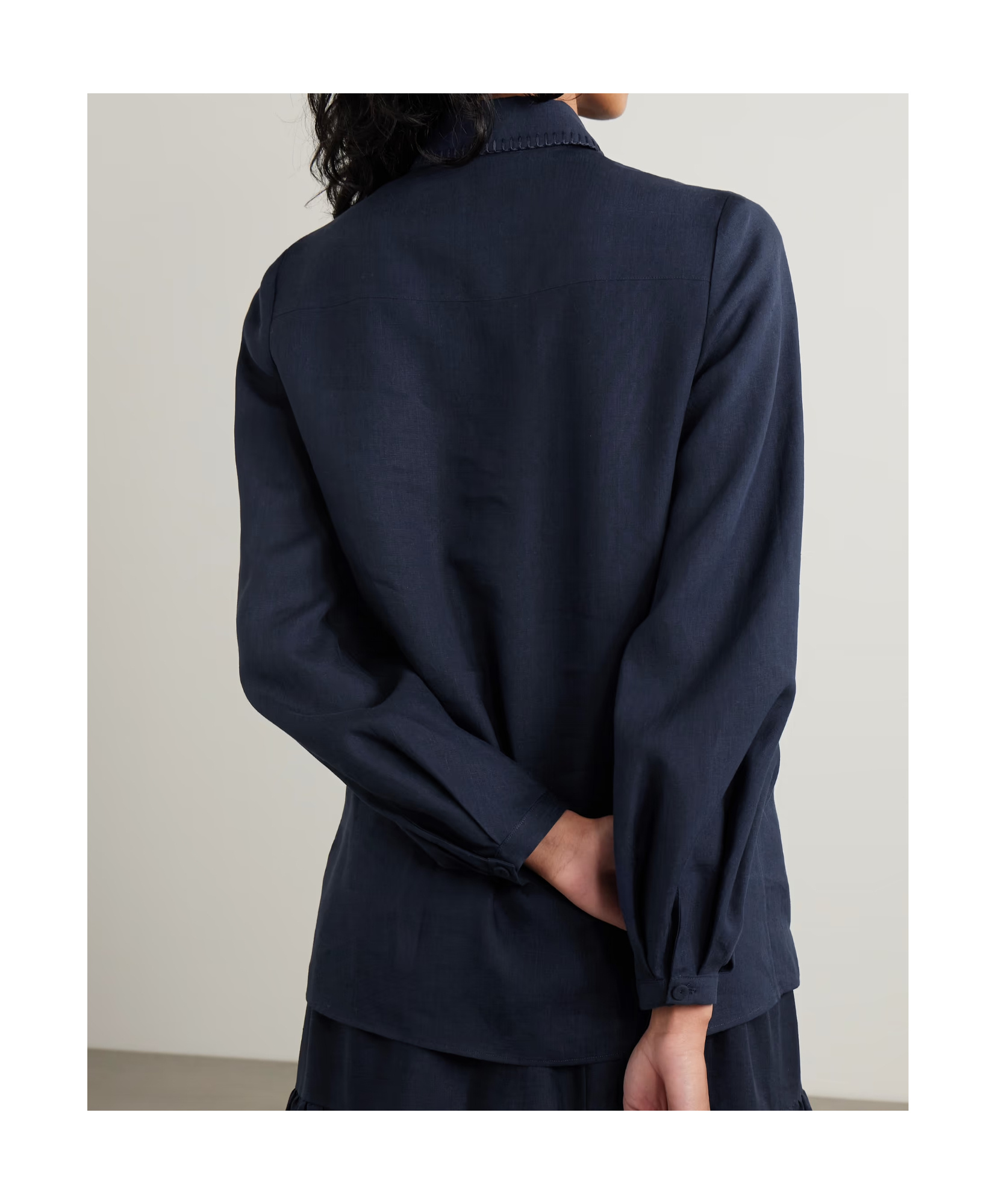 Gabriela Hearst Long Sleeve Shirt In Blue