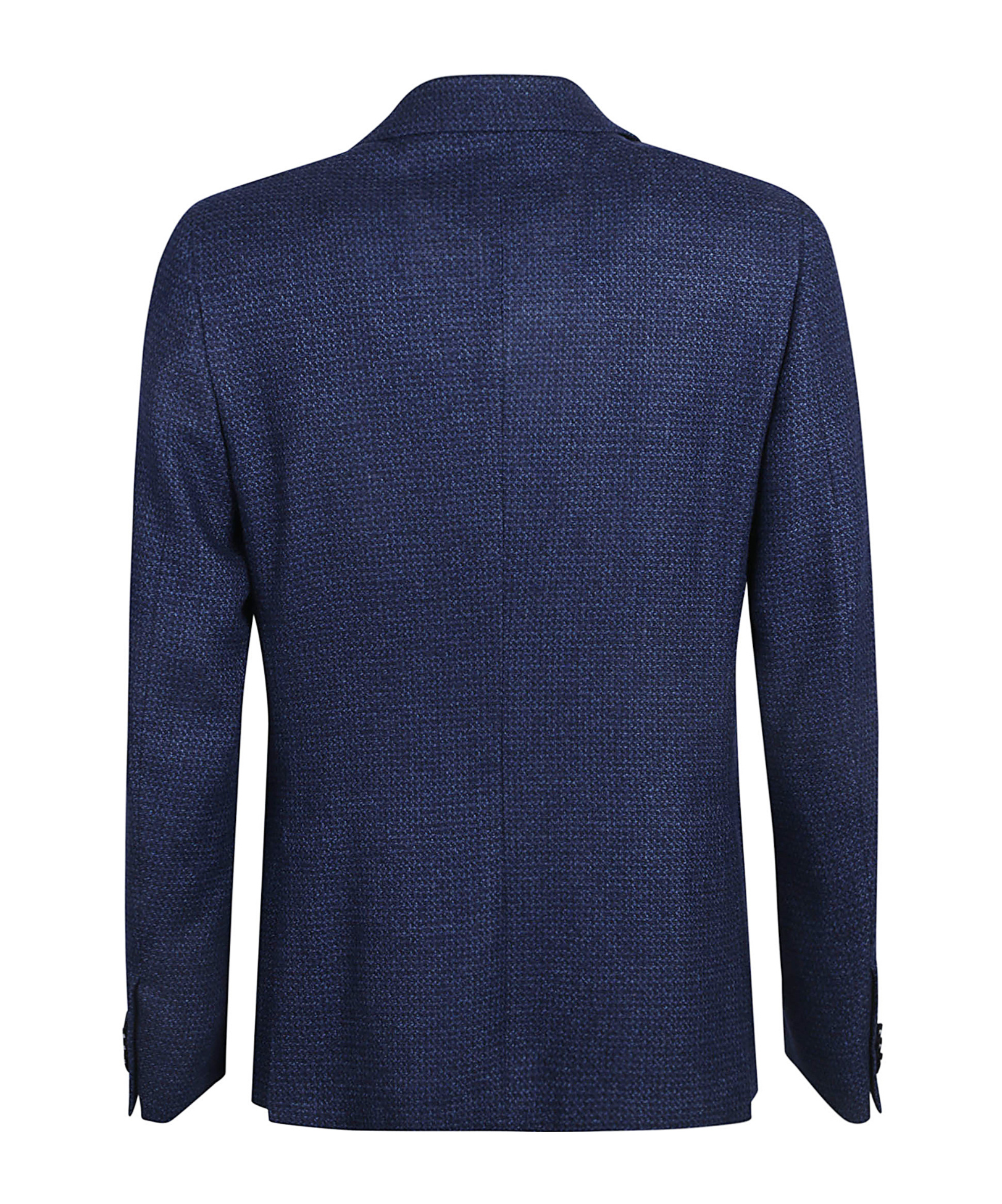 Zegna Micro Structure Cotton Jersey Jacket In Blue