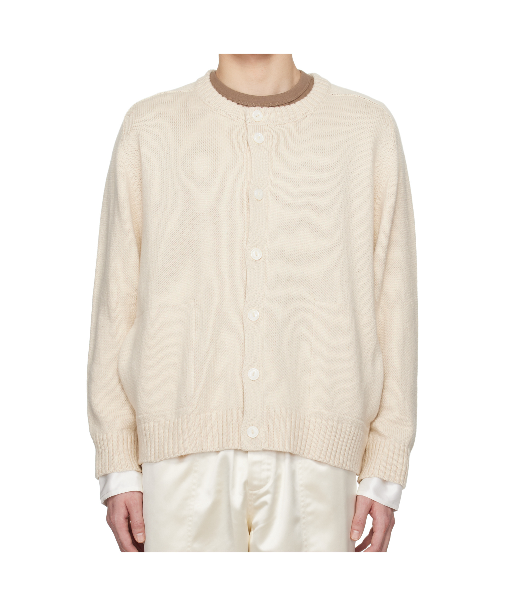 Bode Off-white Meringue Cardigan