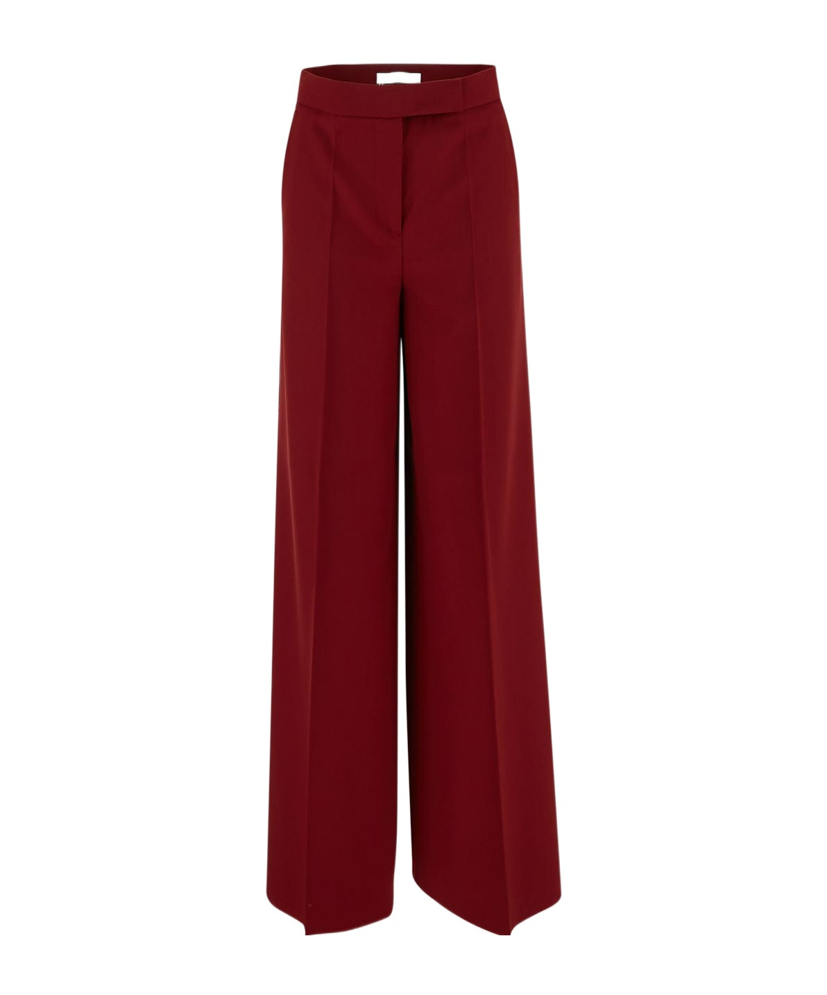 Shop Max Mara Wide-leg Casual Pants In Red