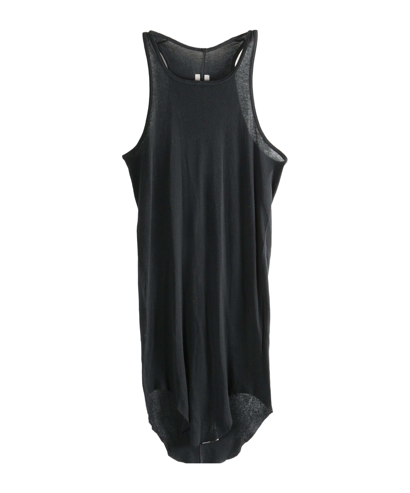 Rick Owens Basic Rib Tank Top In Black