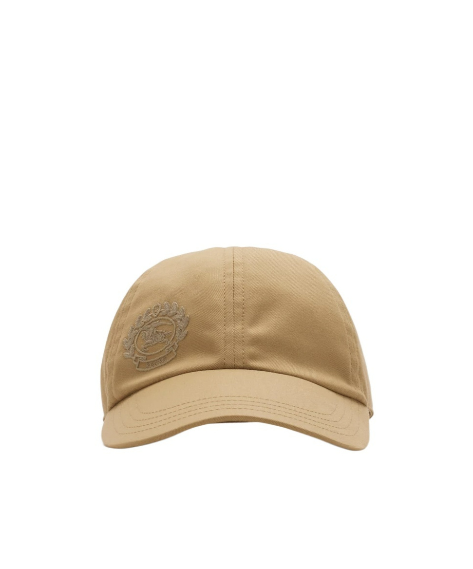 Burberry Beige Ekd Cotton Blend Baseball Cap In Nude