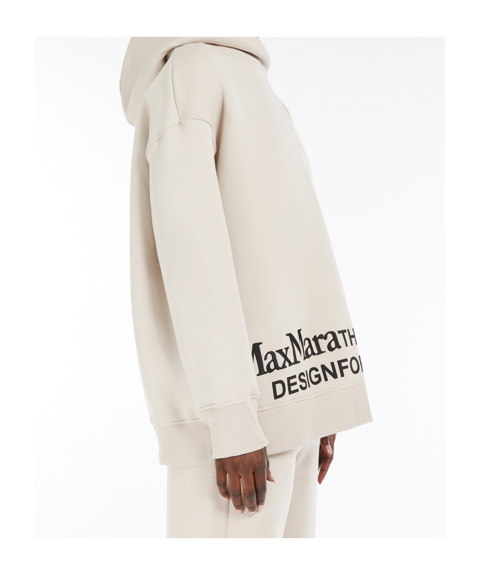 MAX MARA COTTON JERSEY LOGO SWEATSHIRT