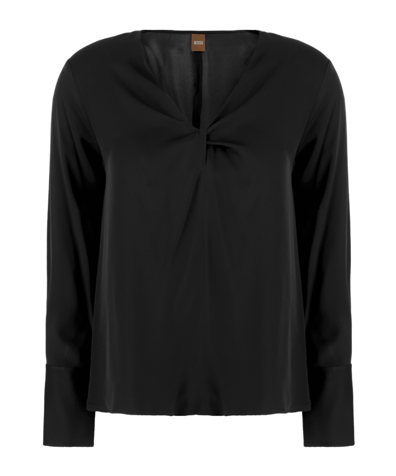 Hugo Boss Boss Bidinta Silk Blouse In Black