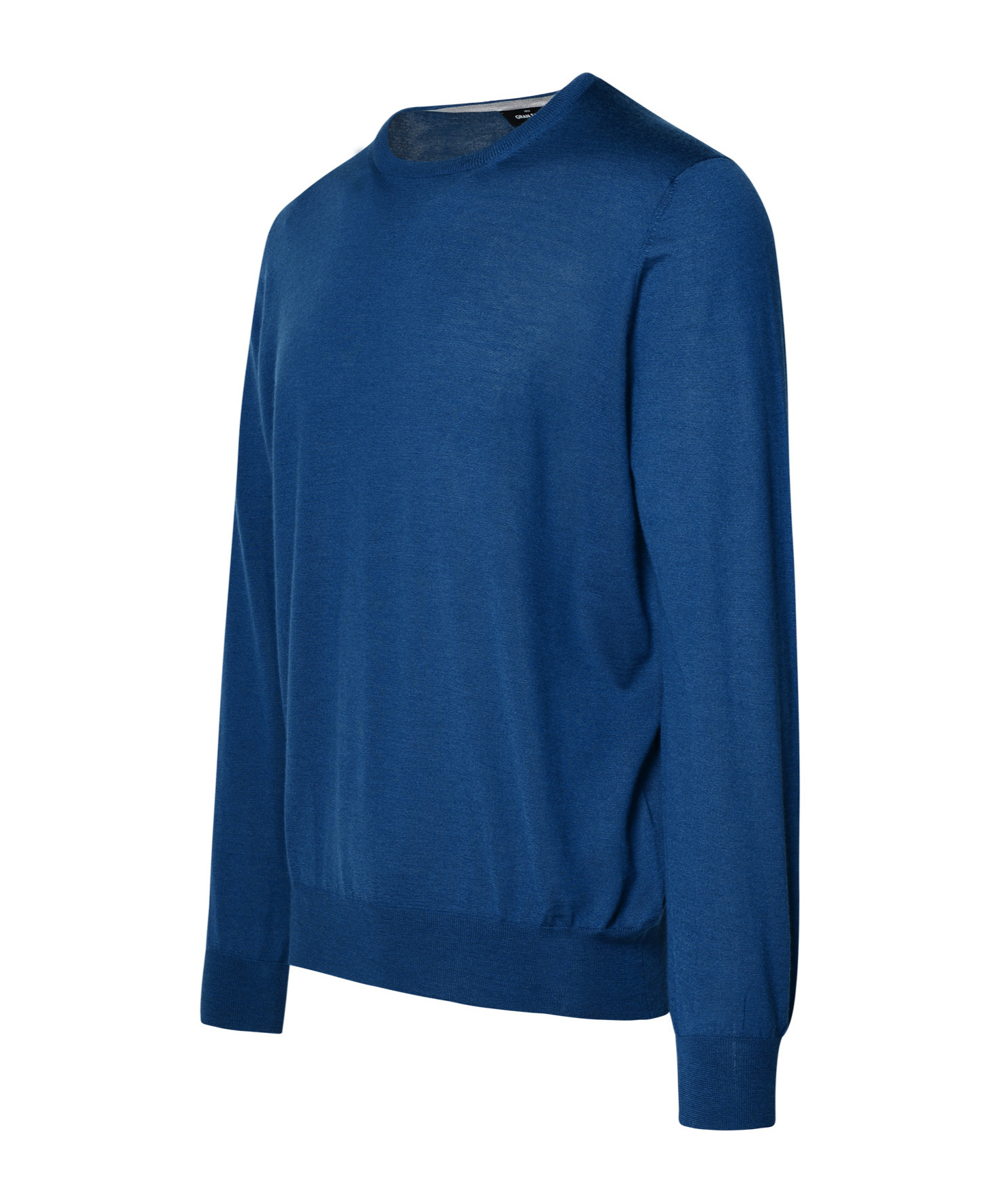 Gran Sasso Navy Blue Cashmere Crew Neck Sweate In Blue