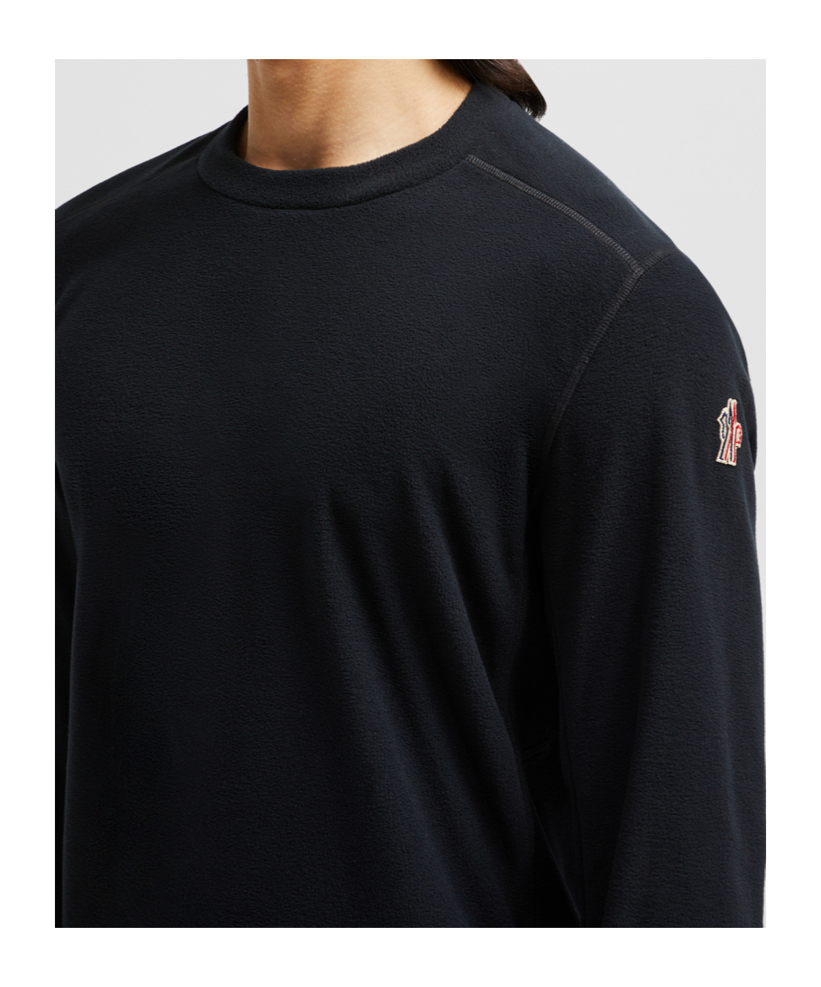 Moncler Logo-patch Performance Sweatshirt In Black