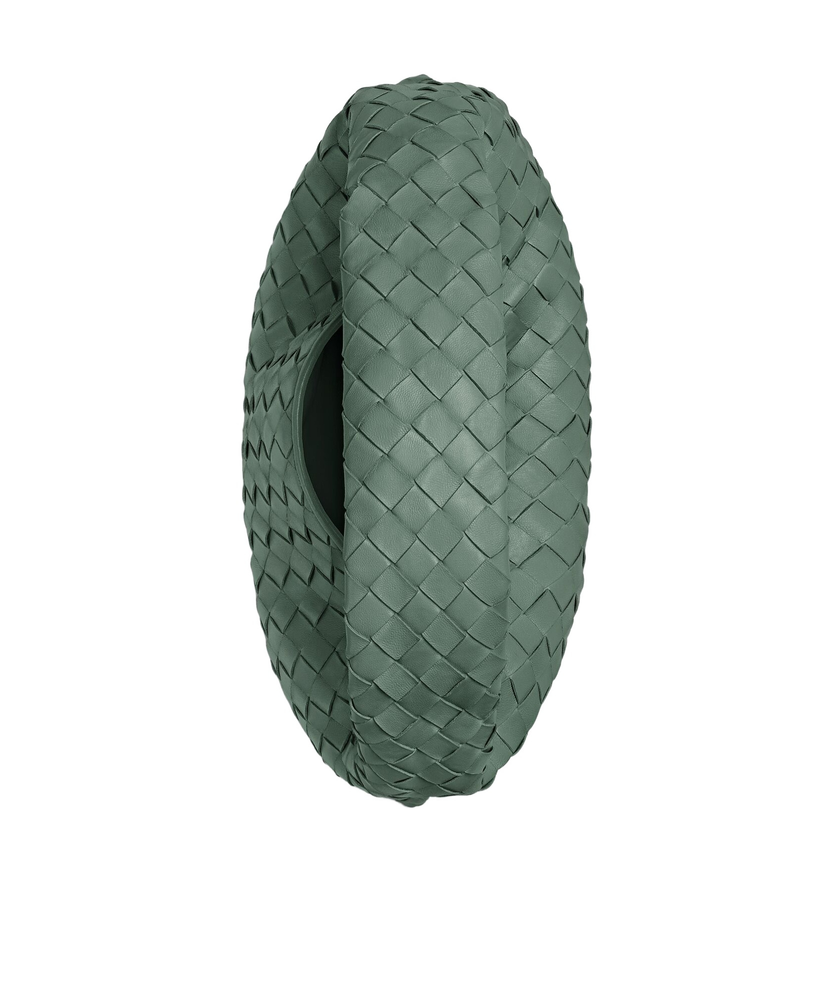 Bottega Veneta Small Hop Shoulder Bag In Intrecciato Leather In Green