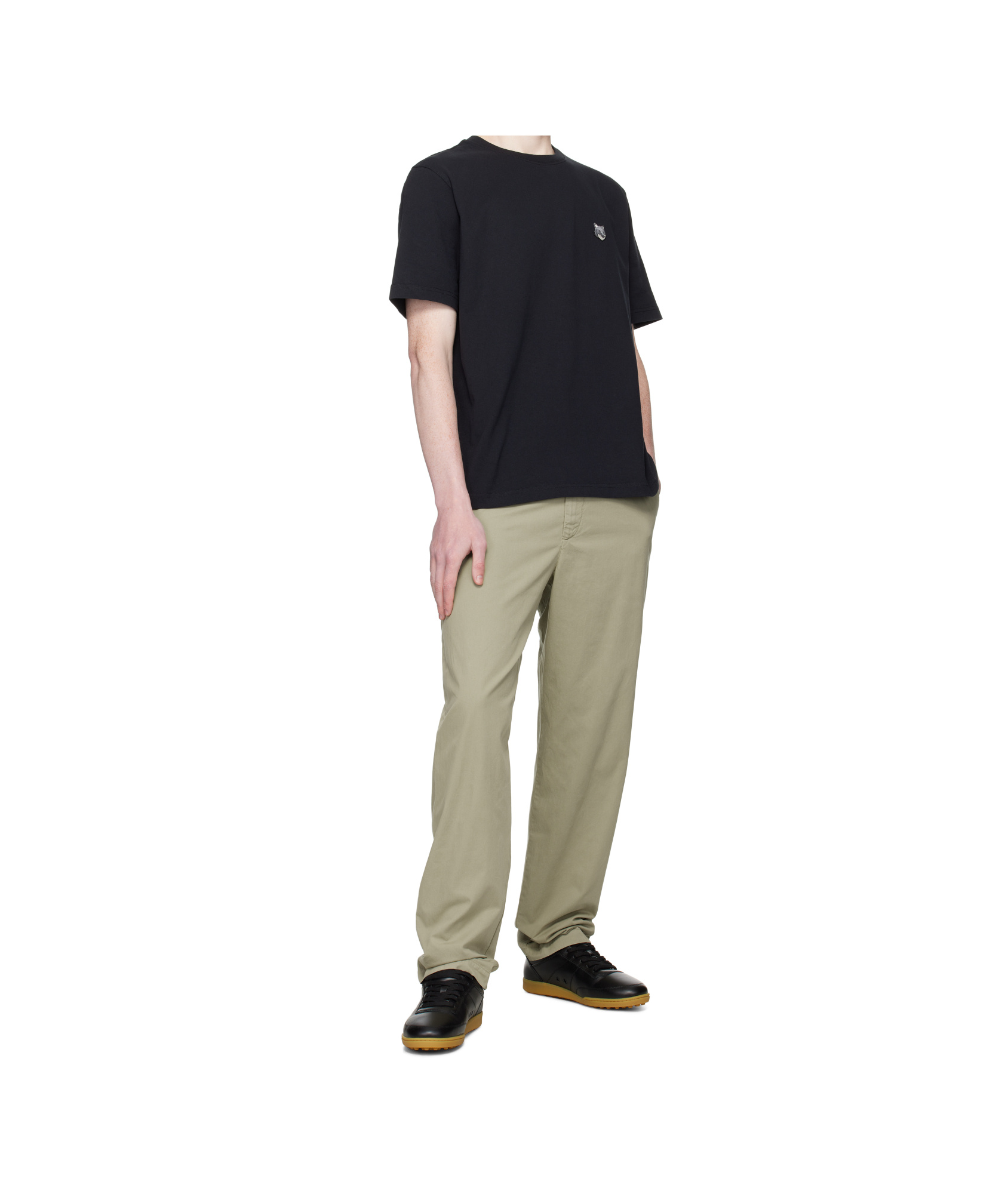 Maison Kitsuné Black Bold Fox Head Patch Oversize T-shirt In Black