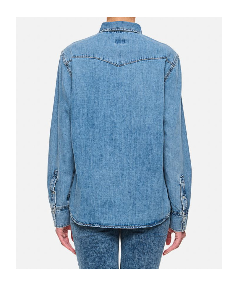 Ag Blue Shirt With Classic Collar In Blue