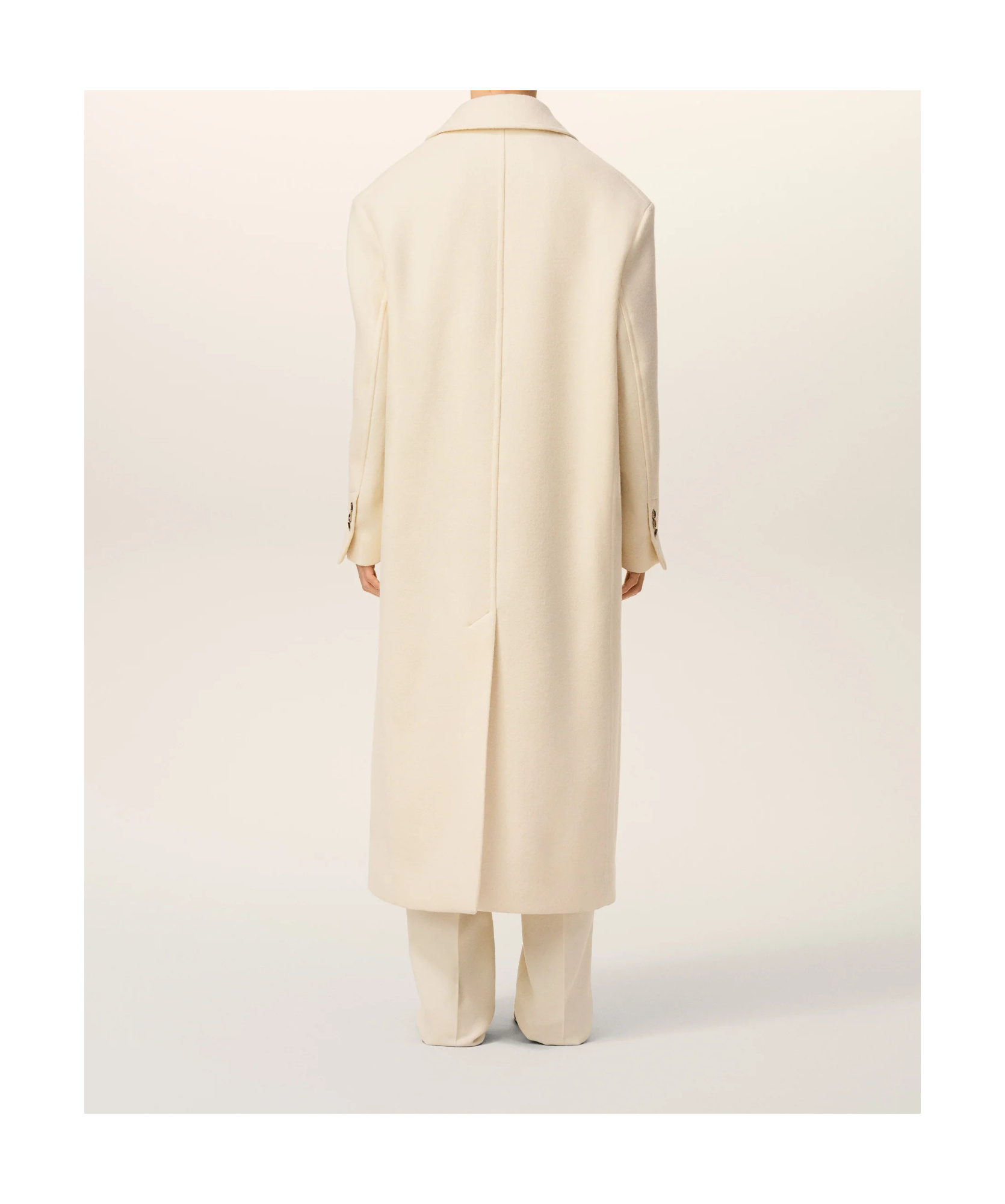 Ami Alexandre Mattiussi White Wool Double Breasted Long Coat White In Neutral
